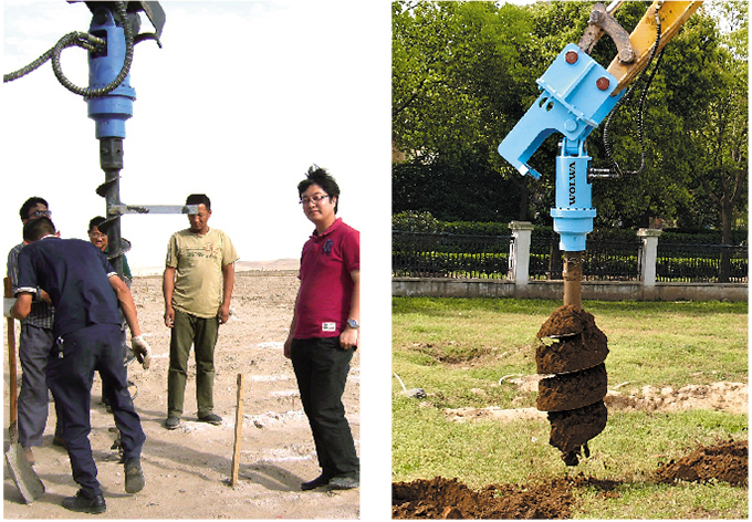 螺旋鉆機(jī)作業(yè)圖 螺旋鉆機(jī)作業(yè)圖